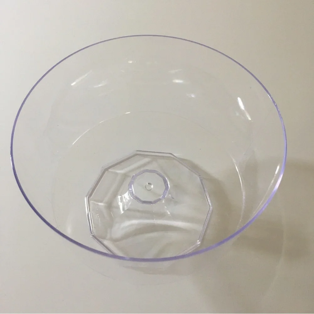 Clear Acrylic Round Pedestal Decorative Storage Candy Dish with Decagon Base